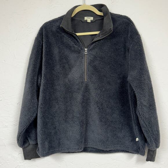 Dylan Grey Teddy Bear Quarter Zip Sweater Womens S Casual Cosy Athletic Warm - Picture 1 of 10